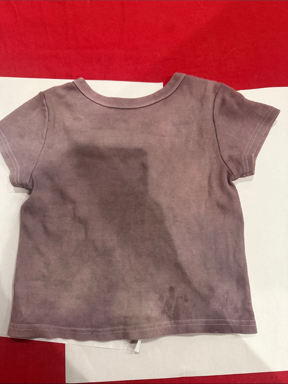 Brandy Melville Mauve Cowboy Graphic Crop Tee - Picture 3 of 3